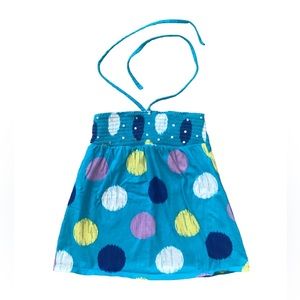 BOGO 🥳 Justice blue halter tank top | girls 10 | y2k large polka dots summer